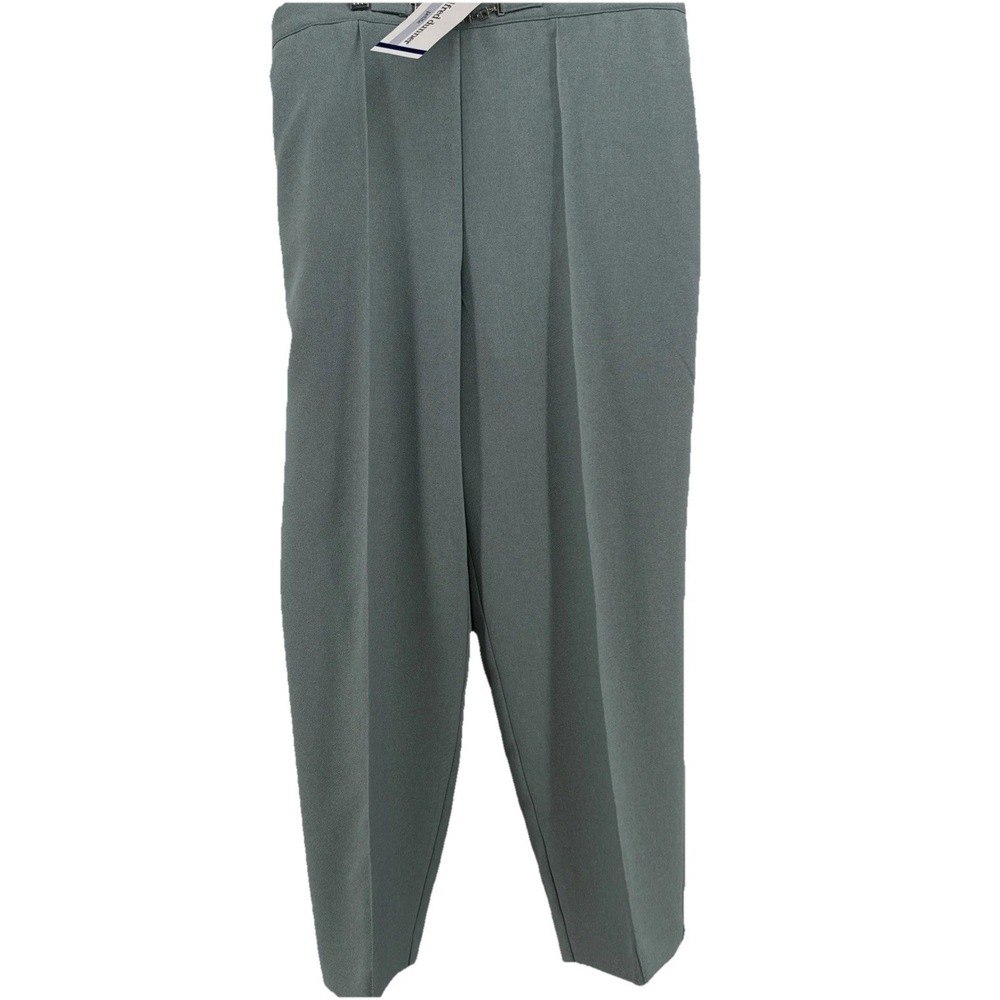 NWT Women's Alfred Dunner Mint Green Elastic Back Dress Pants, Size 16 Petite